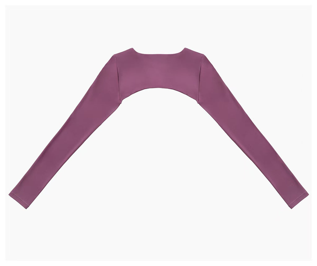 Marshmallow Long Sleeve Shrug Grape