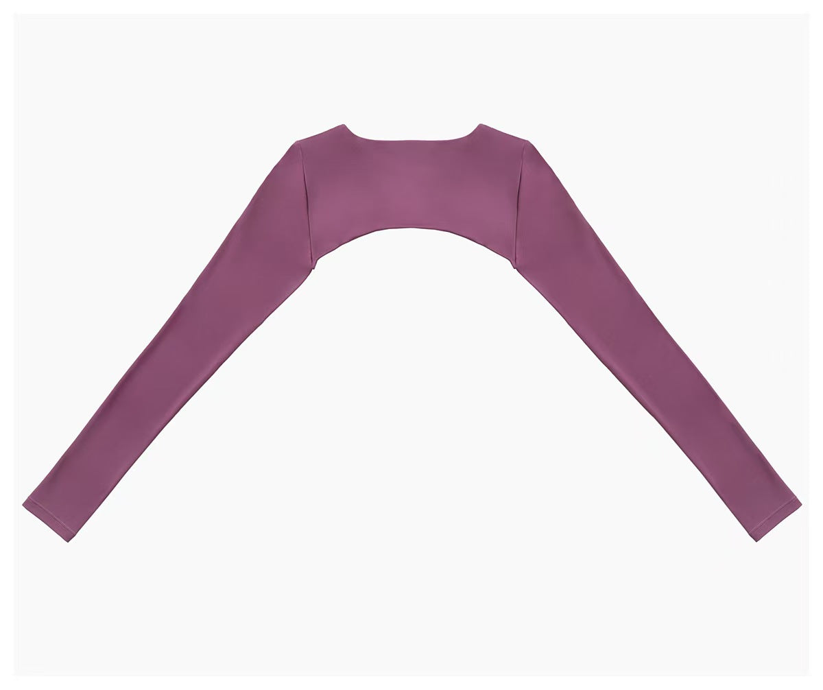 Marshmallow Long Sleeve Shrug Grape