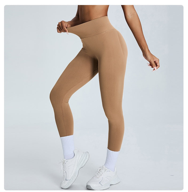 Foundation High Waisted Seamless Leggings Ochre