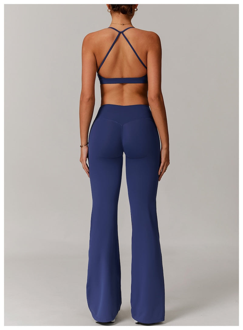 Foundation Ruched Sports Bra Navy