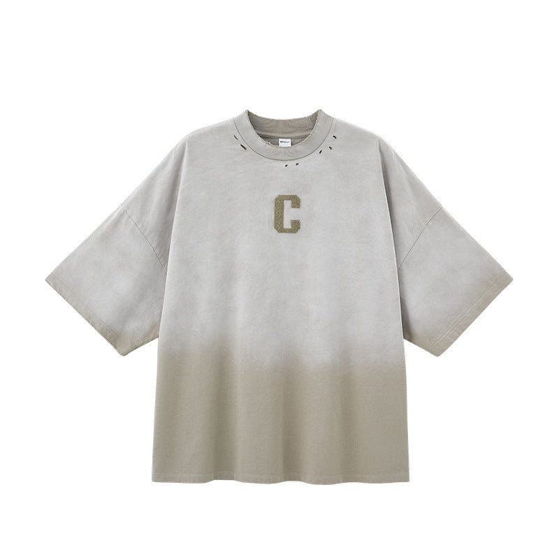 Inflation Oversized T-shirt Gradient Khaki