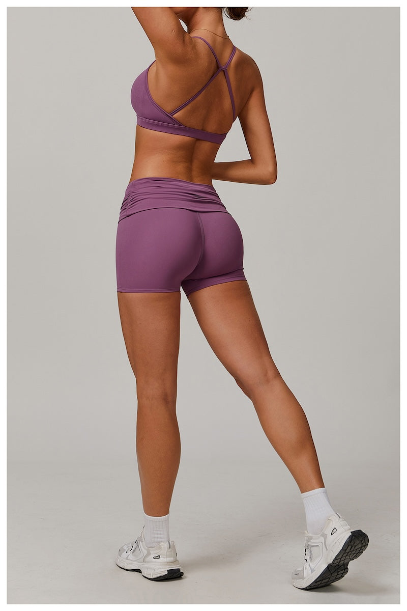 Marshmallow Crossback Sports Bra Lavender