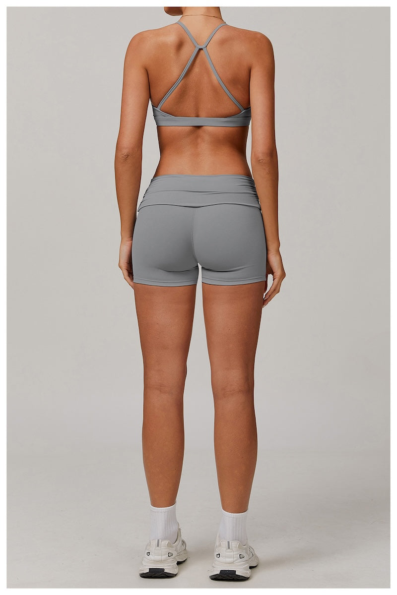 Marshmallow Crossback Sports Bra Light Grey