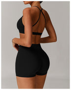 Foundation V-neckline sport Bra Black