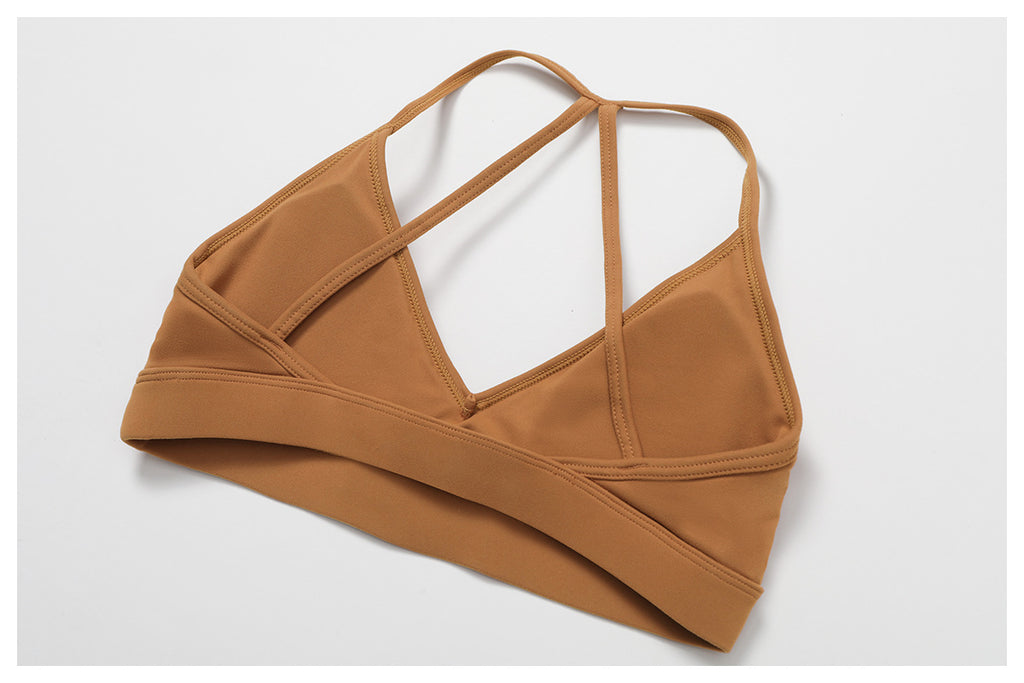 Foundation V-neckline sport Bra Pumpkin