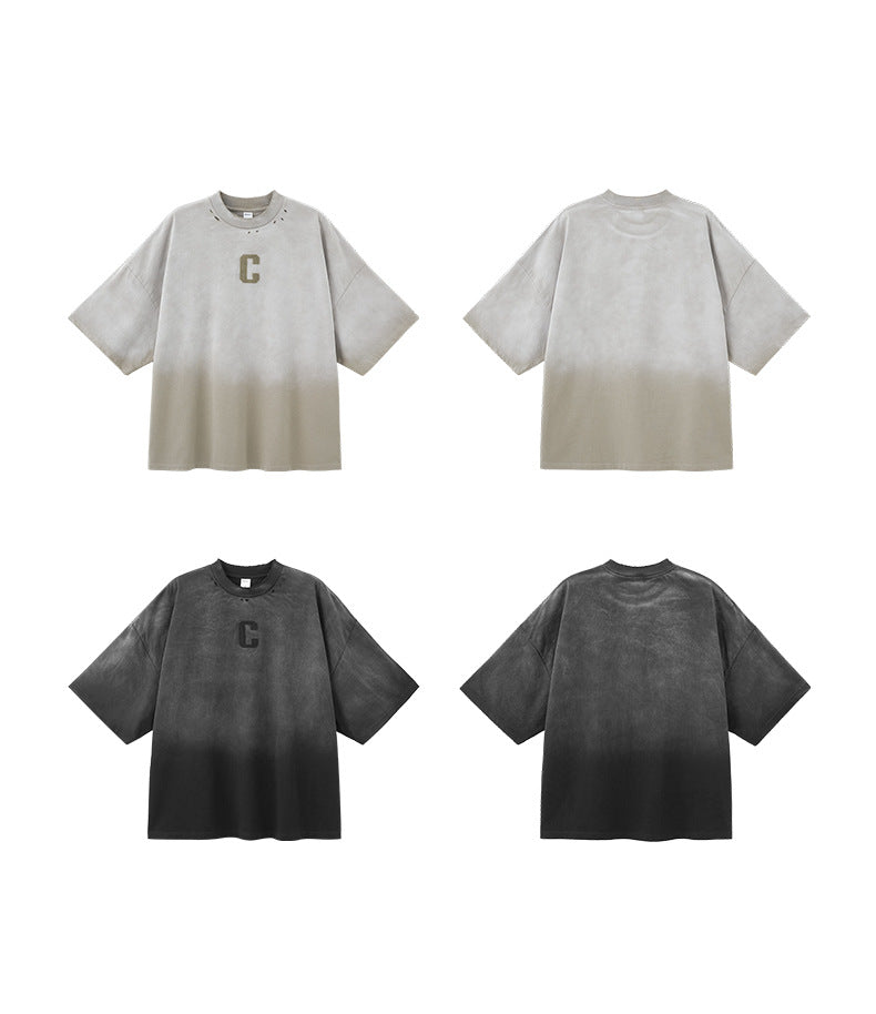 Inflation oversized T- shirt Gradient Black