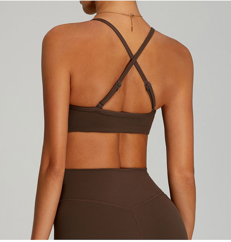 Plush Soft Sports Bra Chocolate Brown