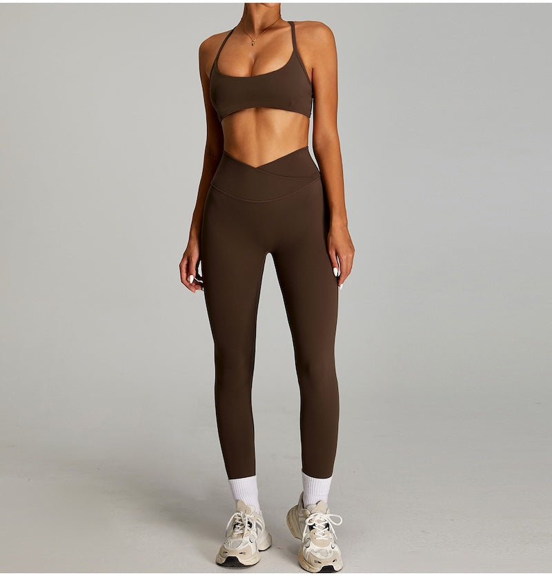 Plush Soft Sports Bra Chocolate Brown