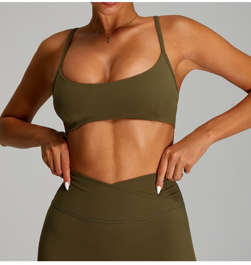 Plush Soft Sports Bra Dark Olive
