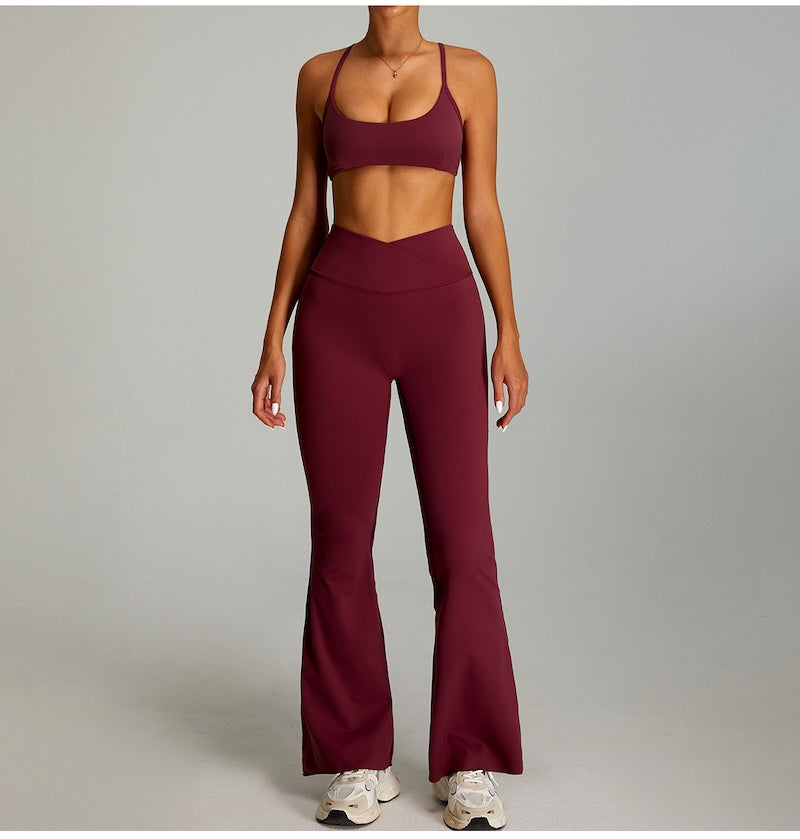 Plush Soft Sports Bra Cherry Red