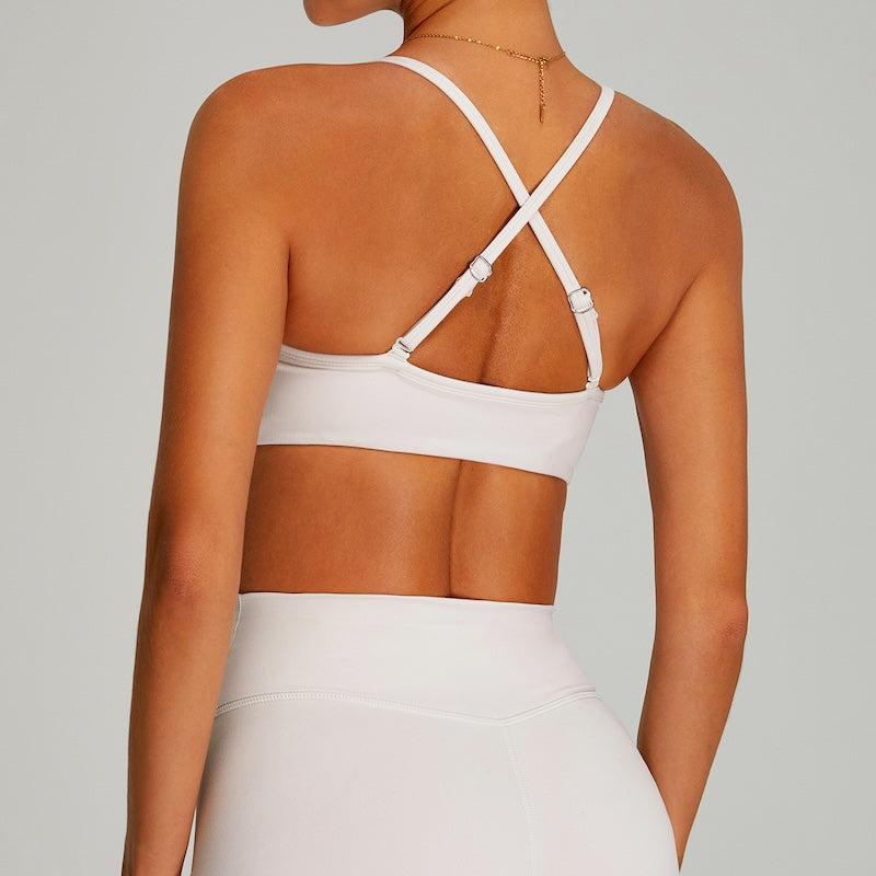 Plush Soft Sports Bra White