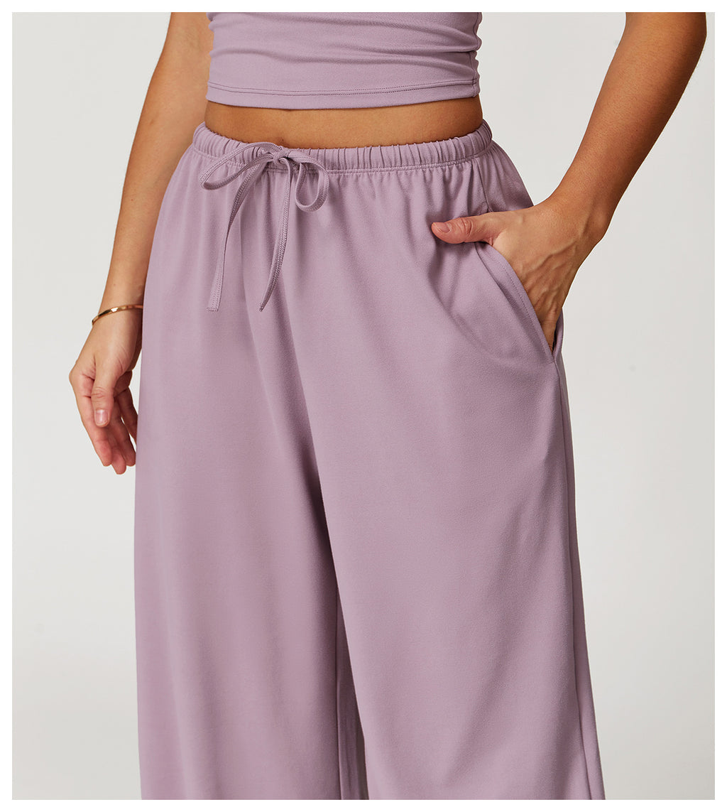 Plush Straight Leg Joggers Lilac