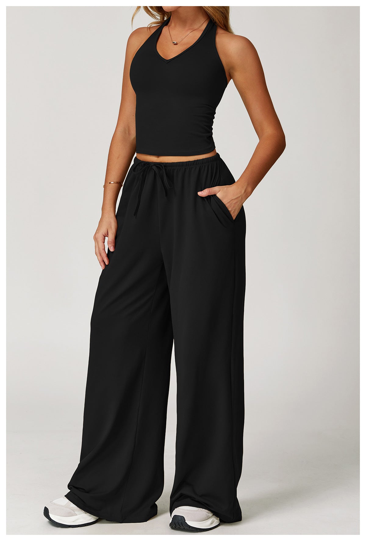 Plush Straight Leg Joggers Black