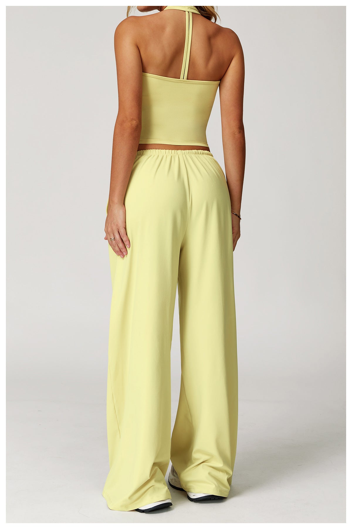 Plush Straight Leg Joggers Pastel Yellow