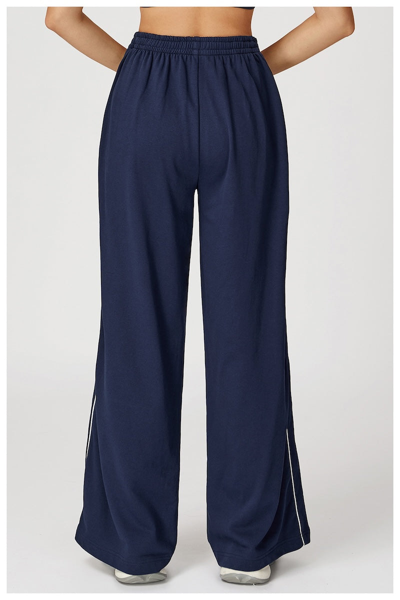 Routine Straight Leg Piping Joggers Navy