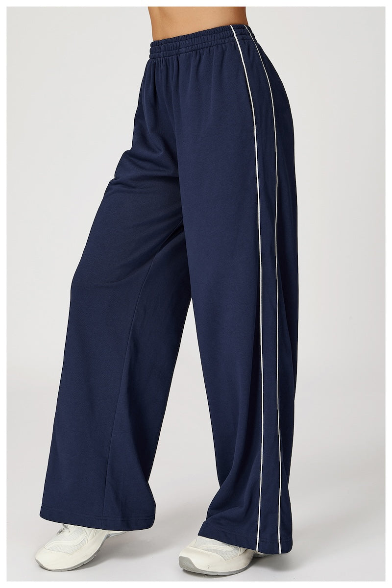 Routine Straight Leg Piping Joggers Navy