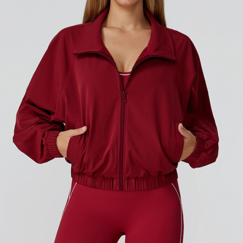 Routine Lightweight Jacket Burgundy Red
