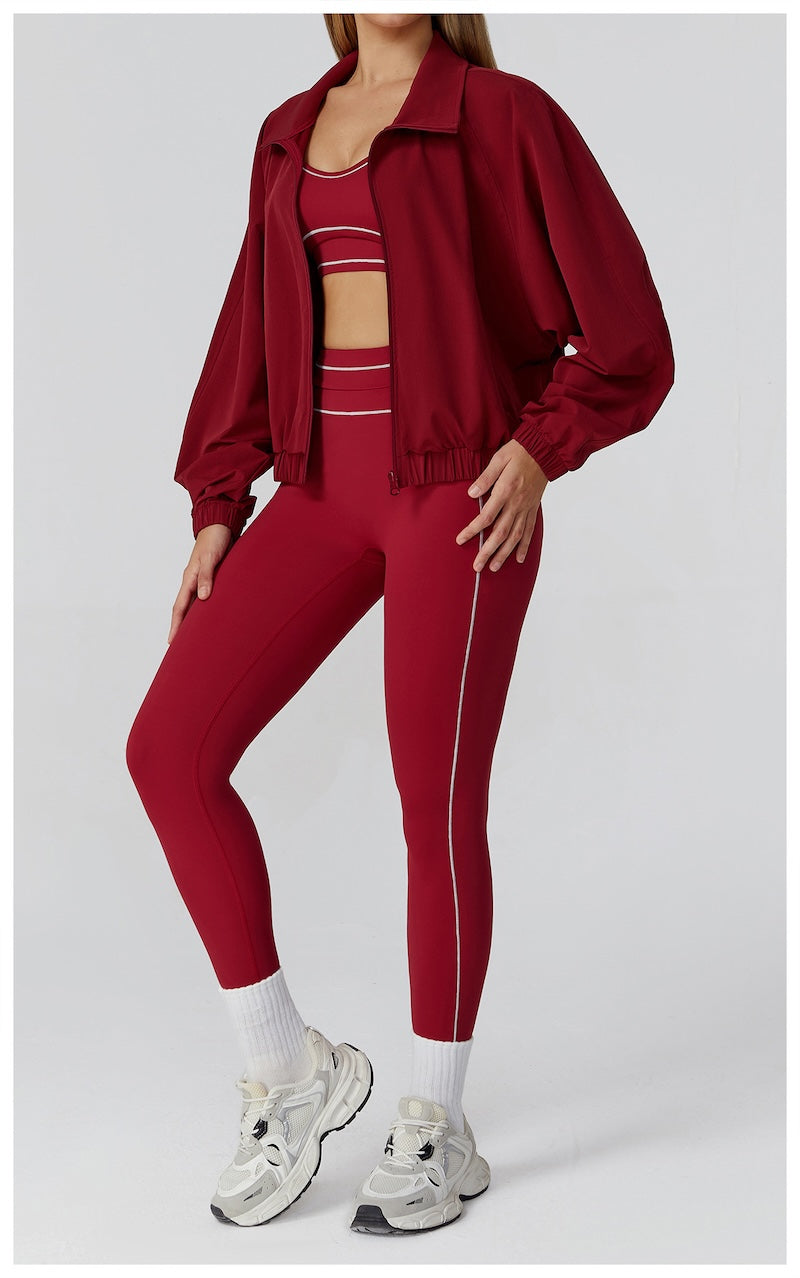 Routine Lightweight Jacket Burgundy Red