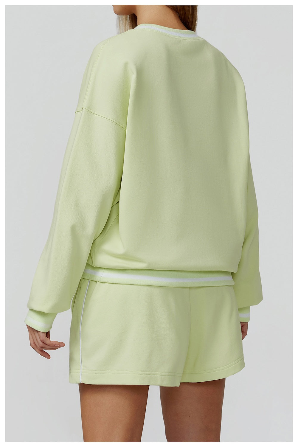 Routine Piping Sweatshirt Charged Lime Green