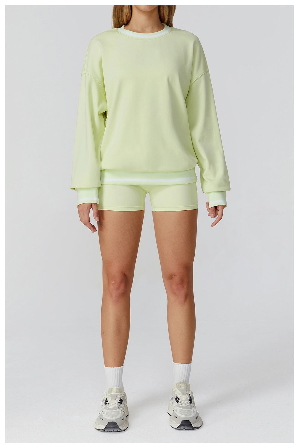 Routine Piping Sweatshirt Charged Lime Green
