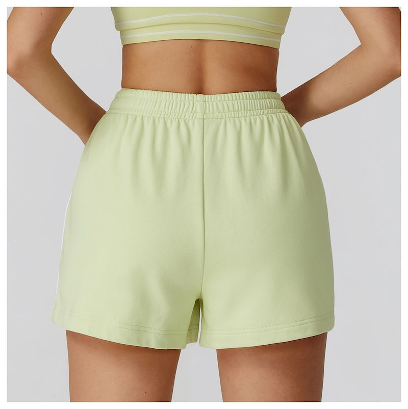 Routine Piping Shorts Charged Lime Green