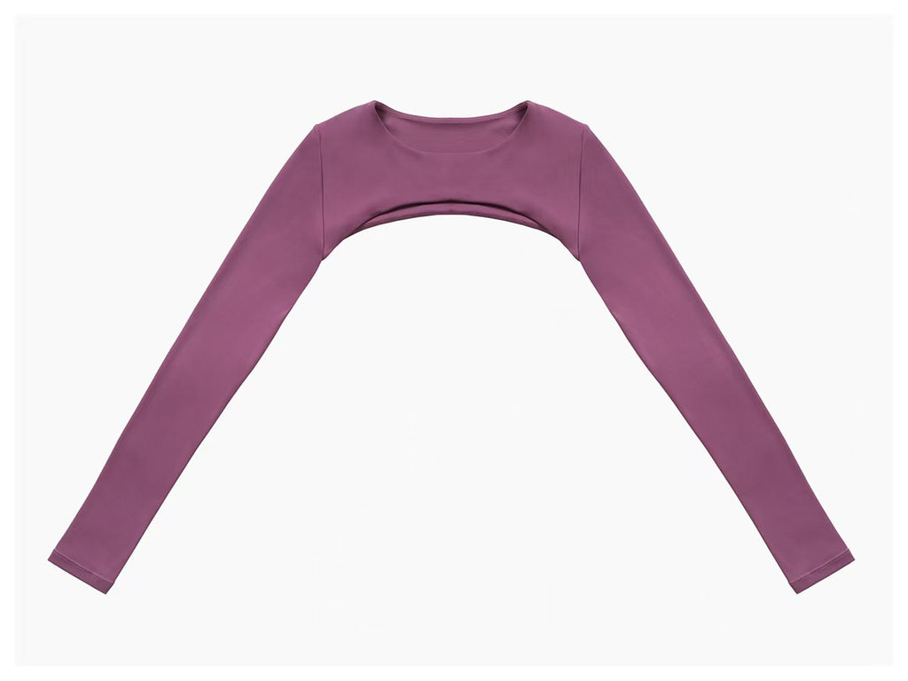 Marshmallow Long Sleeve Shrug Grape